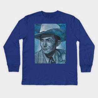 Blue Hank Kids Long Sleeve T-Shirt